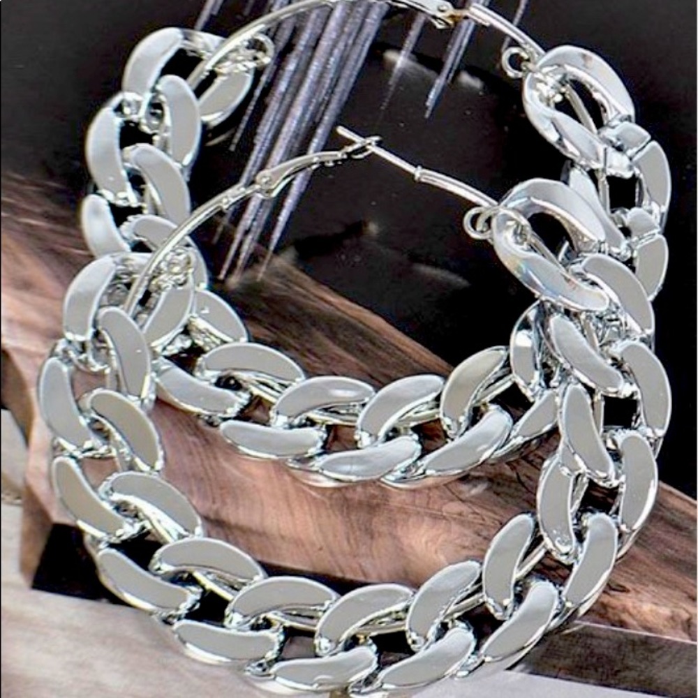 Cuban link earrings